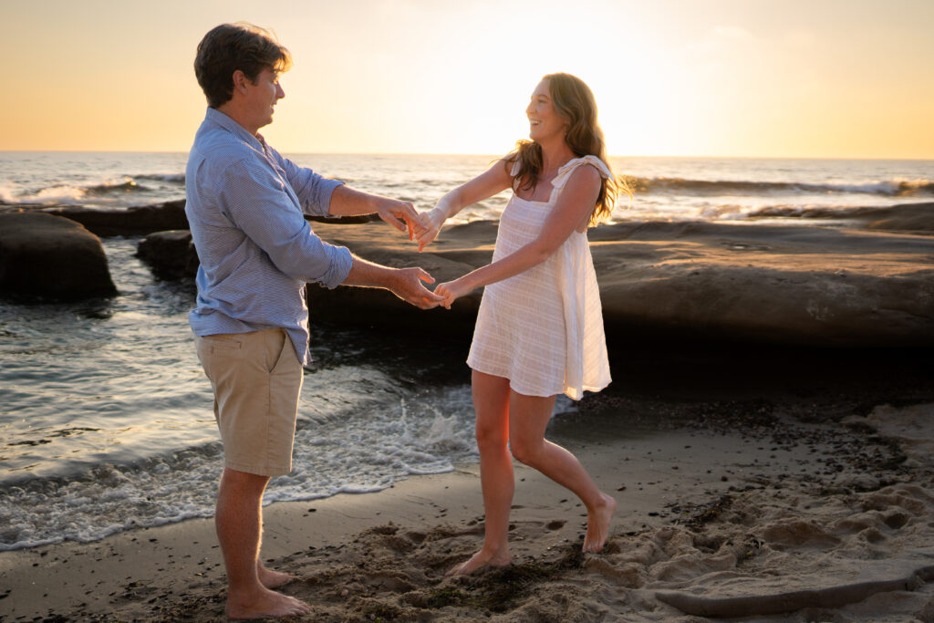 La Jolla Beach Couples Engagement Photography