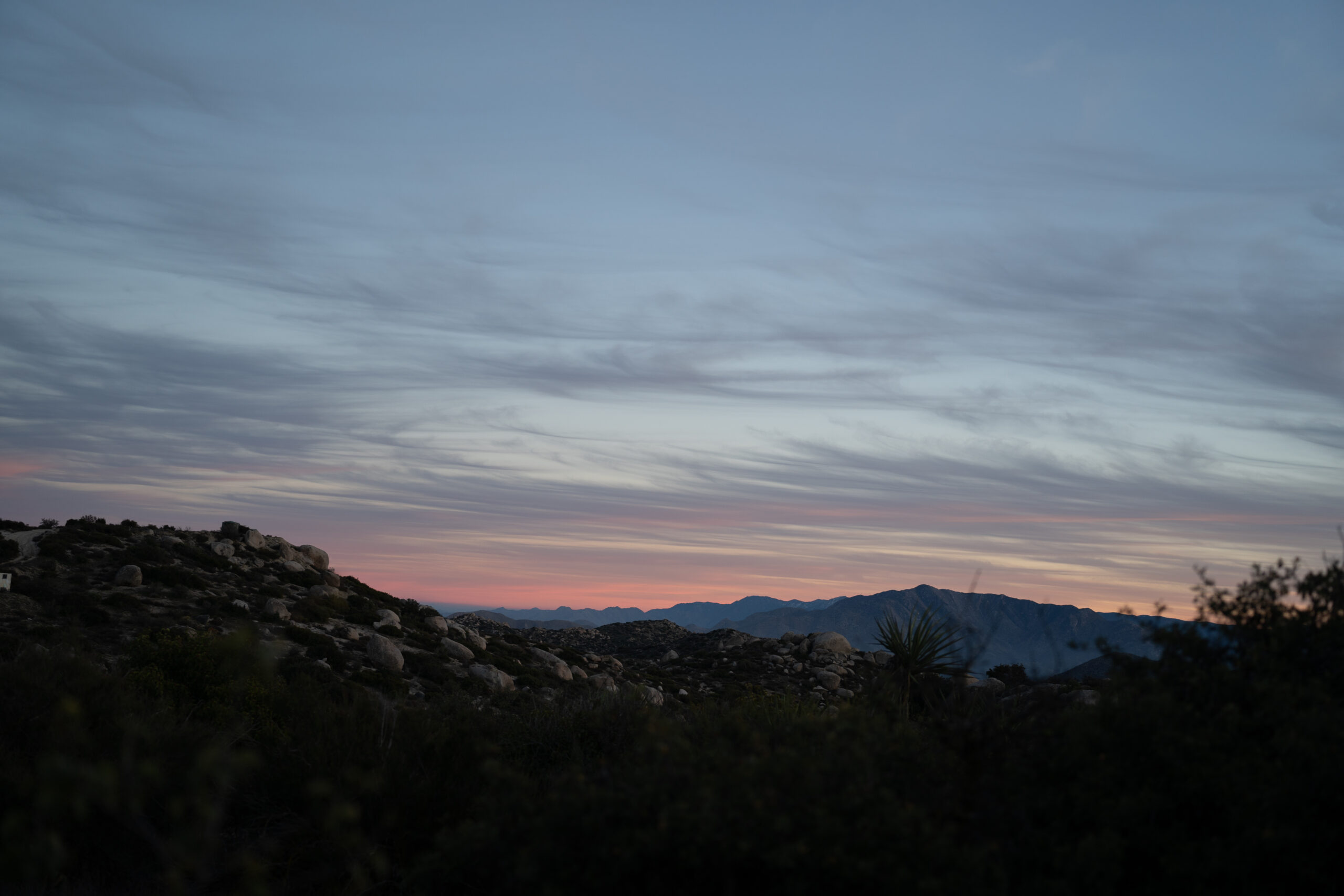 Dreamy pink Anza Borrego Sunset